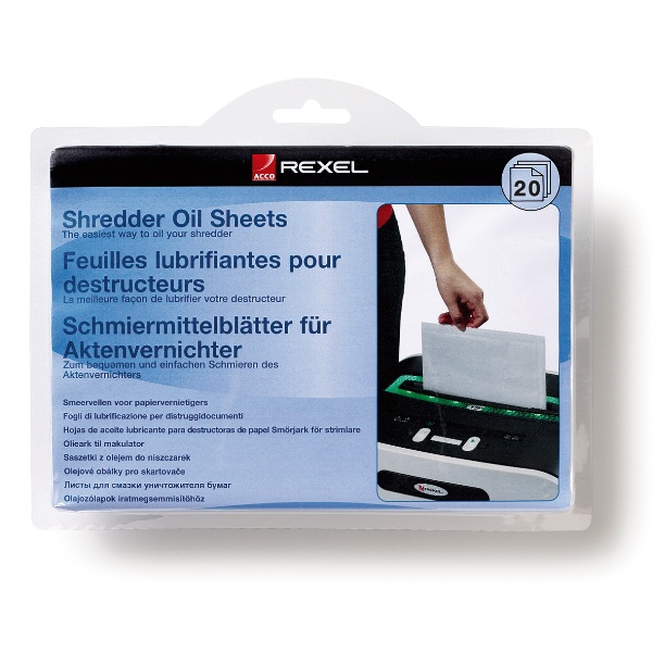 Rexel Schredder-Ölblätter (Packung mit 20), Ansicht 2