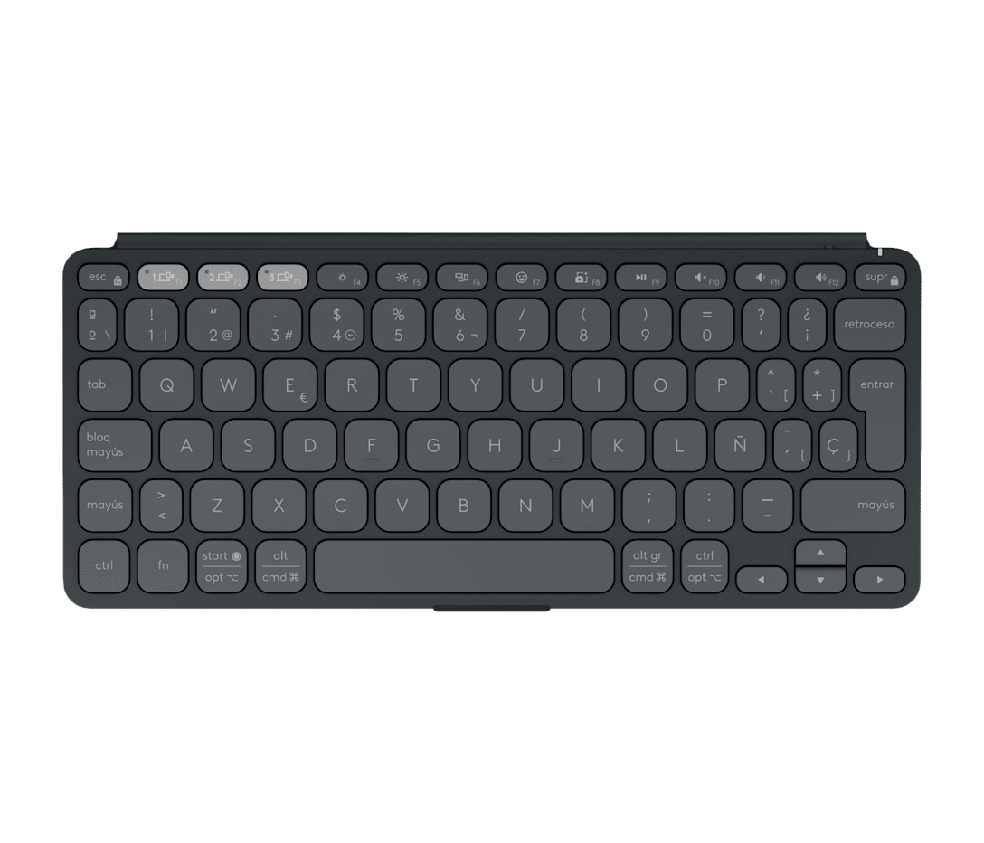 Logitech Keys-To-Go 2 - Tastatur - built-in cover - Bluetooth LE - Graphite - TL: Deutsch, QWERTZ, Ansicht 3
