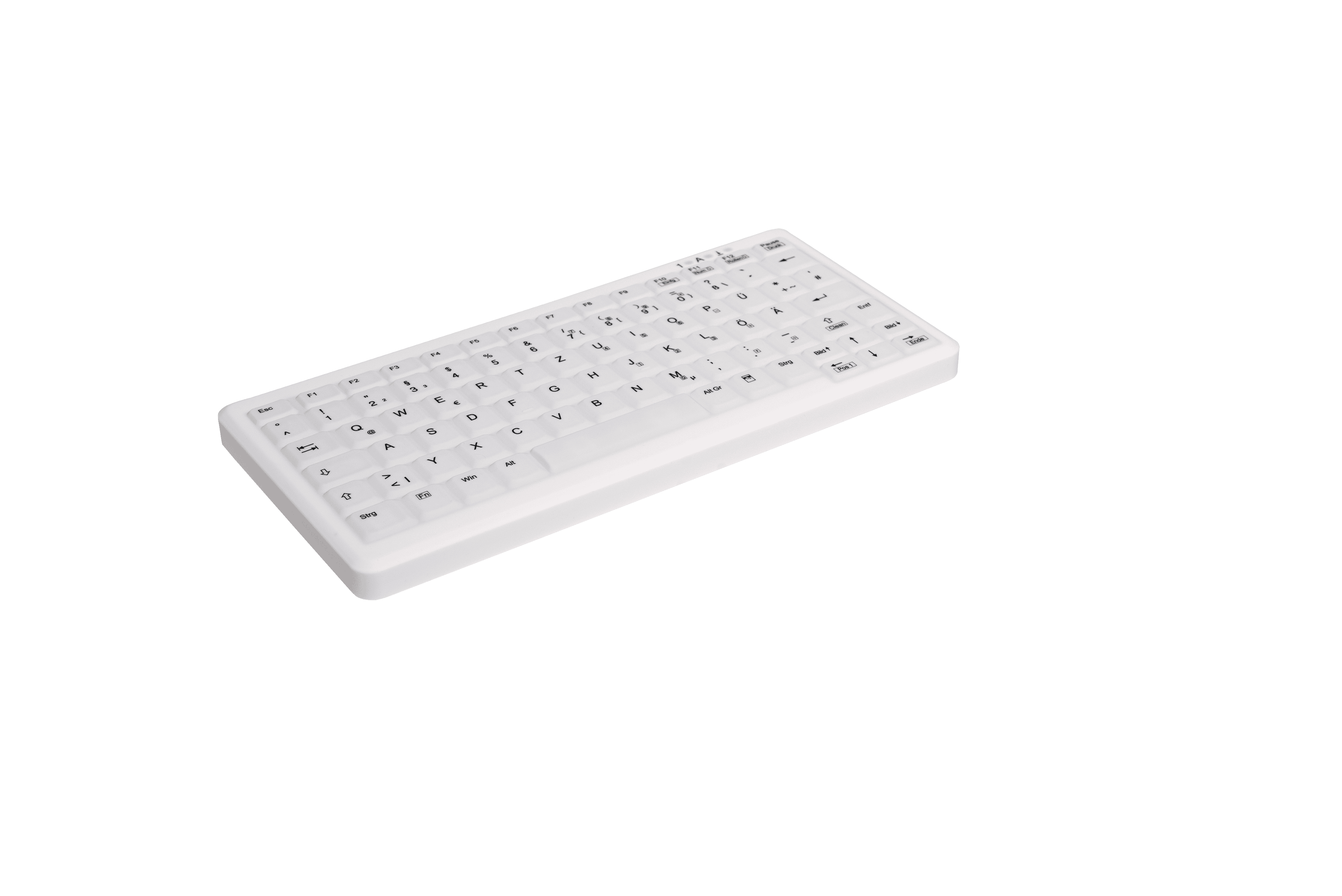 Active Key AK-C4110 - Volle Größe (100%) - Kabellos - RF Wireless - Membran Key Switch - Weiß - TL: Deutsch, QWERTZ, Ansicht 3