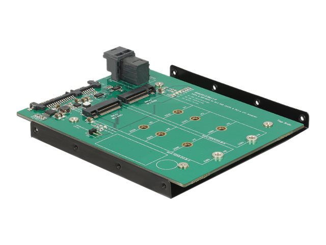 Delock Converter SATA 22 pin / SFF-8643 NVMe > 1 x M.2 NGFF Key M + 1 x M.2 NGFF Key B - Laufwerksschachtadapter - 3.5" to 2 x M.2/ SFF (8.9 cm to 2 x M.2/ SFF)