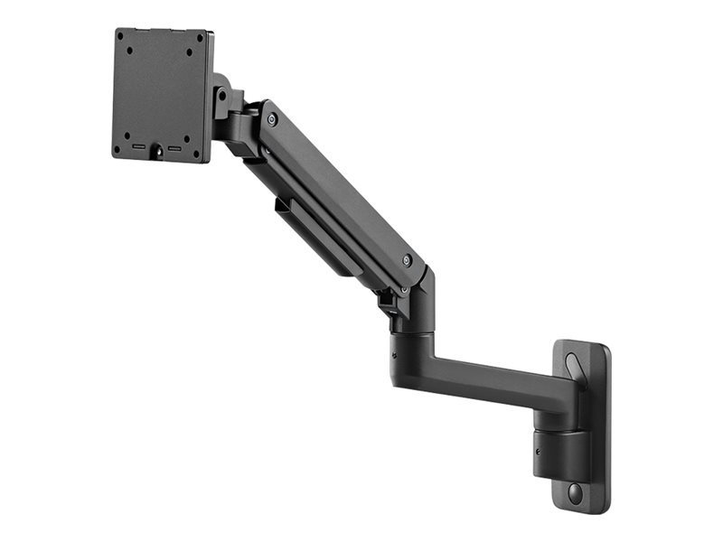 LogiLink Befestigungskit (Wandmontage) - einstellbarer Arm - für LCD-Display / Curved LCD-Display - Gasdruckfeder - Aluminium, Kunststoff, Stahl - Schwarz - Bildschirmgröße: 43.18-124.5 cm (17"-49")