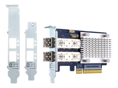 QNAP QXP-16G2FC - Hostbus-Adapter - PCIe 3.0 x8 Low-Profile - 16Gb Fibre Channel Gen 5 x 2 - mit 2 x SFP+-Transceiver (TRX-16GFCSFP-SR) - für QNAP TS-1277, 463, 677, 877, 977, EC1280, TVS-2472, 682, 872, 882, EC1280, EC1580, EC2480