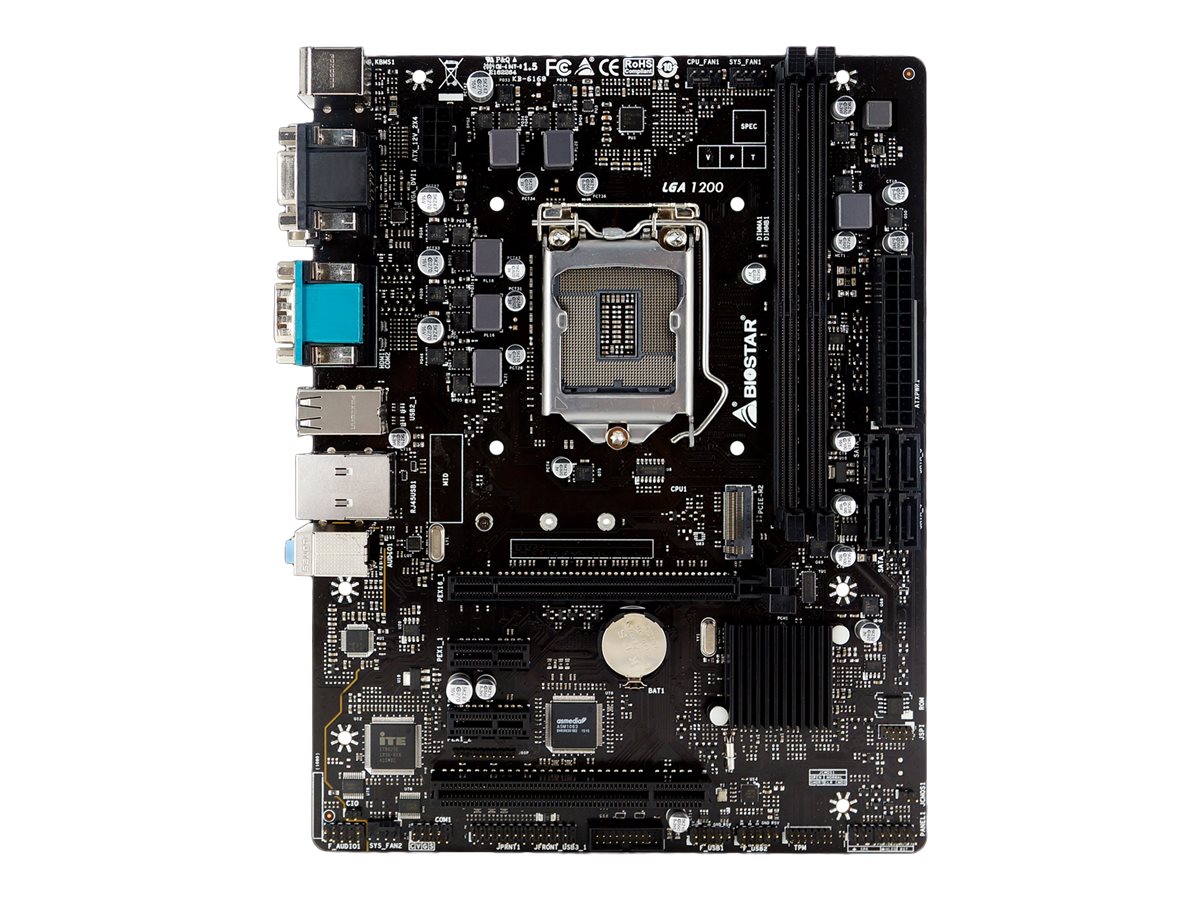 Biostar H410MHG - Motherboard - micro ATX - LGA1200-Sockel - H410 Chipsatz - USB 3.2 Gen 1 - Gigabit LAN - Onboard-Grafi