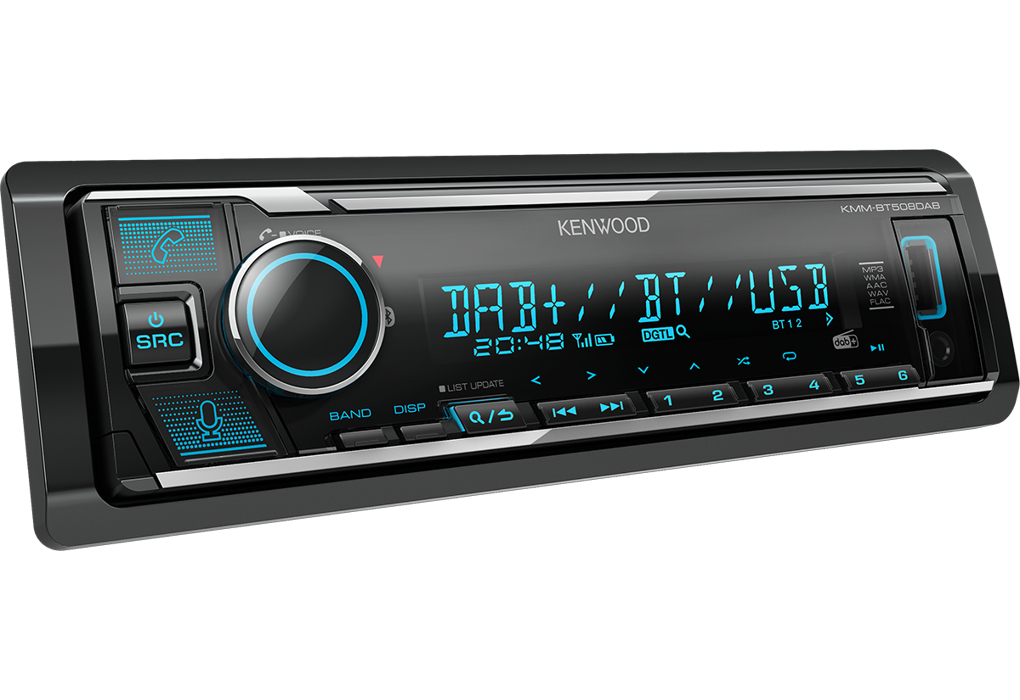 Kenwood Electronics KMM-BT508DAB - Schwarz - 1 DIN - 200 W - 50 W - 24 h - AAC - FLAC - MP3 - WAV - WMA, Ansicht 2