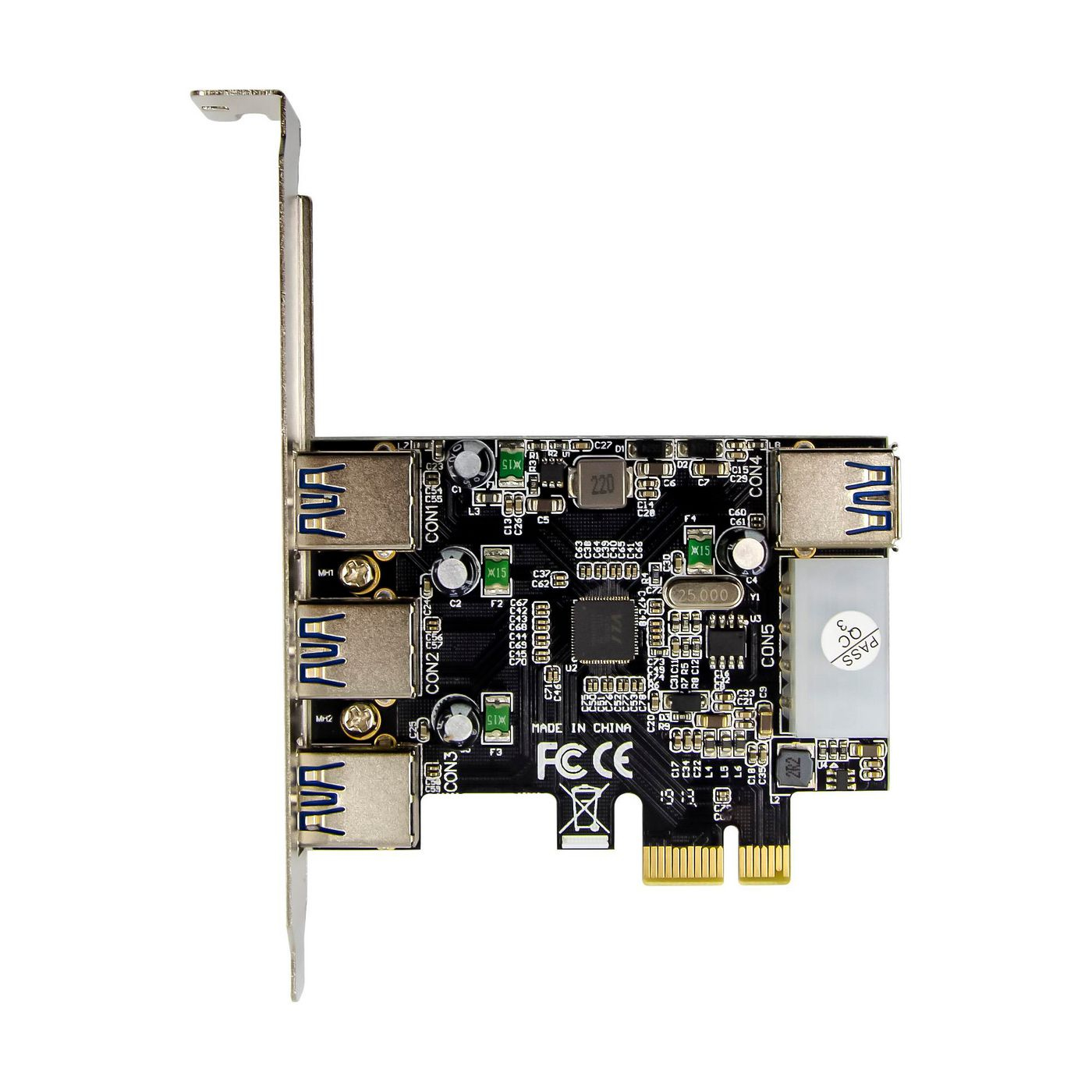 MicroConnect USB-Adapter - PCIe 2.0 - USB 3.0 x 2 + USB 3.0 (intern), Ansicht 4