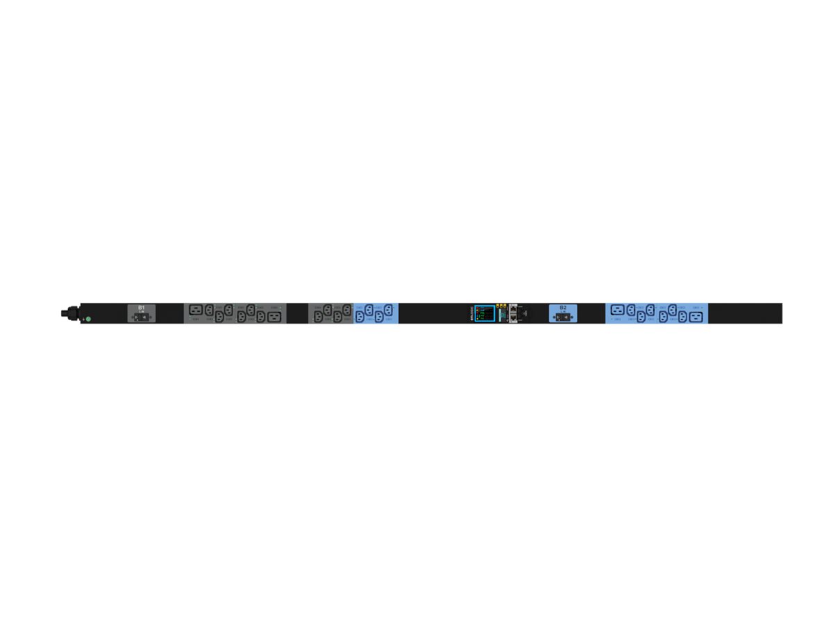 Lenovo Stromverteilungseinheit (Rack - einbaufähig) - geschaltet und überwacht - Wechselstrom 200-240 V - 1-phasig - Ethernet 10/100/1000 - Eingabe, Eingang IEC 60309 332P6 - Ausgangsanschlüsse: 24 (20 x IEC 60320 C13 10A, 4 x IEC 60320 C19 16A)