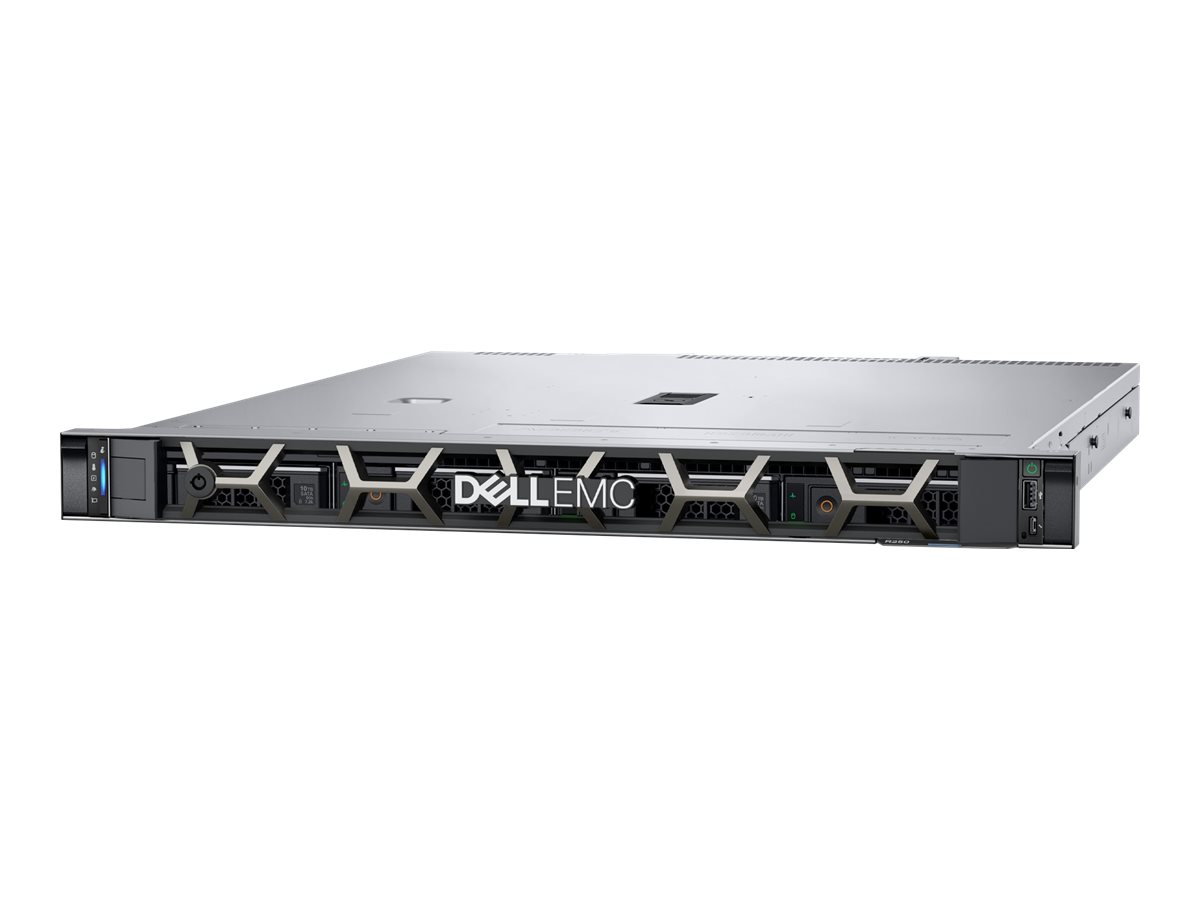Dell PowerEdge R250 - Server - Rack-Montage - 1U - 1-Weg - 1 x Xeon E-2334 / 3.4 GHz - RAM 16 GB - SATA - Hot-Swap 8.9 cm (3.5") Schacht/Schächte - HDD 2 TB - keine Grafikkarte - GigE - kein Betriebssystem - Monitor: keiner - Schwarz - BTP - mit 3 J...
