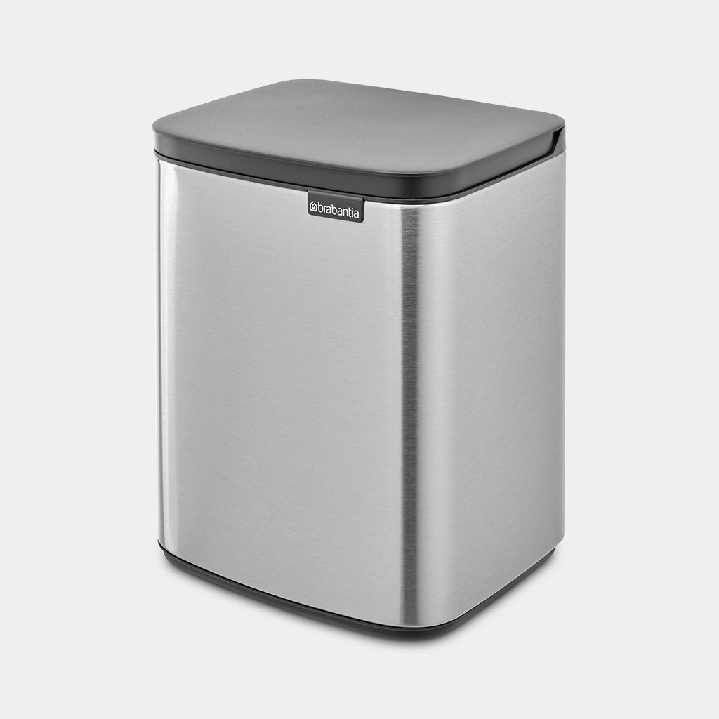 Brabantia Bo Waste Bin - 7 l - Rechteckig - Stahl - Schwarz - Stahl - Stahl - Manuell, Ansicht 4