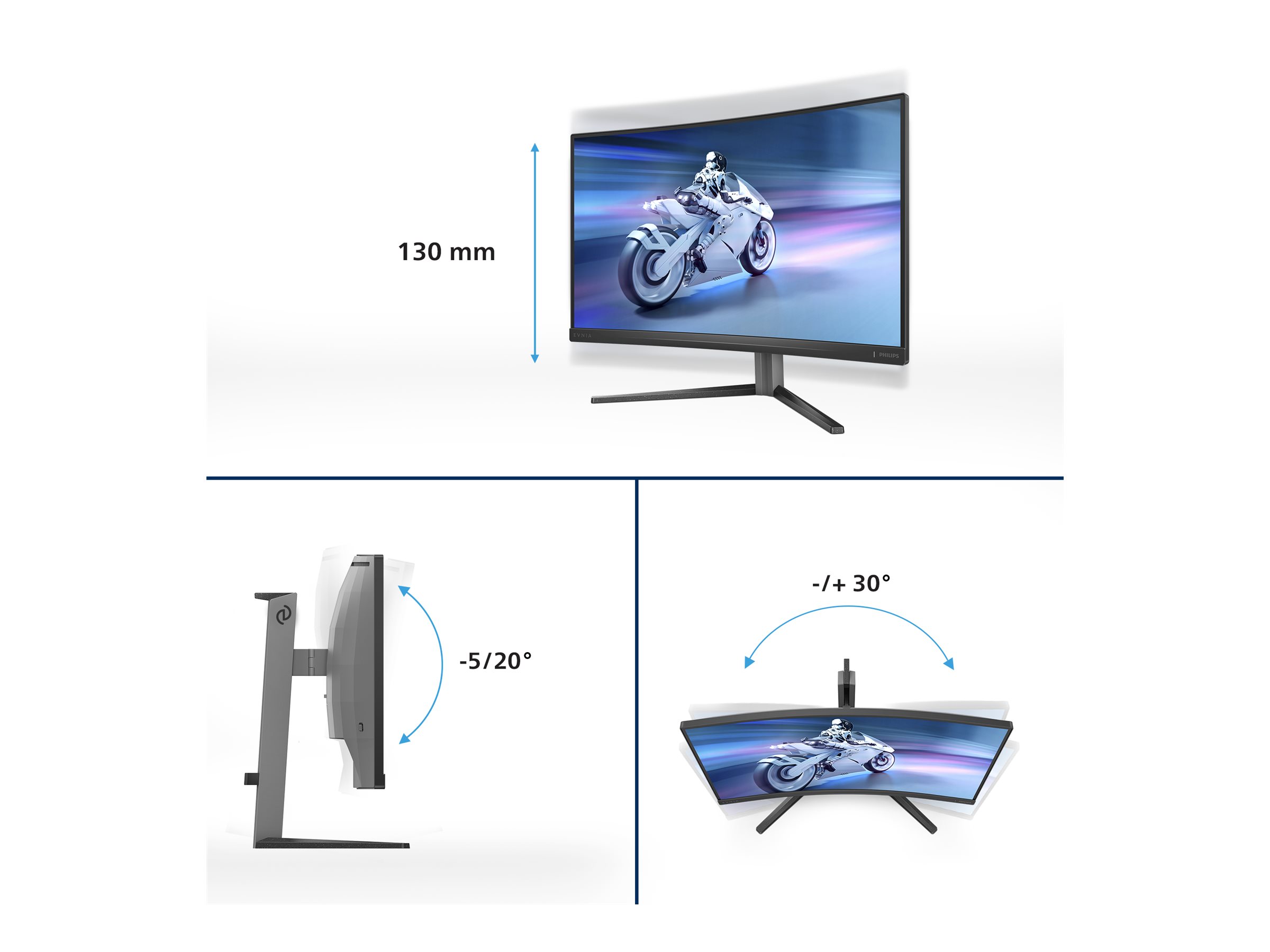 Philips Evnia 5000 27M2C5200W - LED-Monitor - Gaming - gebogen - 68.5 cm (27), Ansicht 4