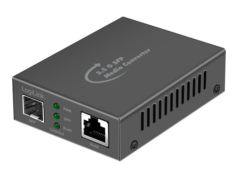 LogiLink 2.5 Gigabit Medienkonverter RJ45 auf SFP - Converter - 2,5 Gbps