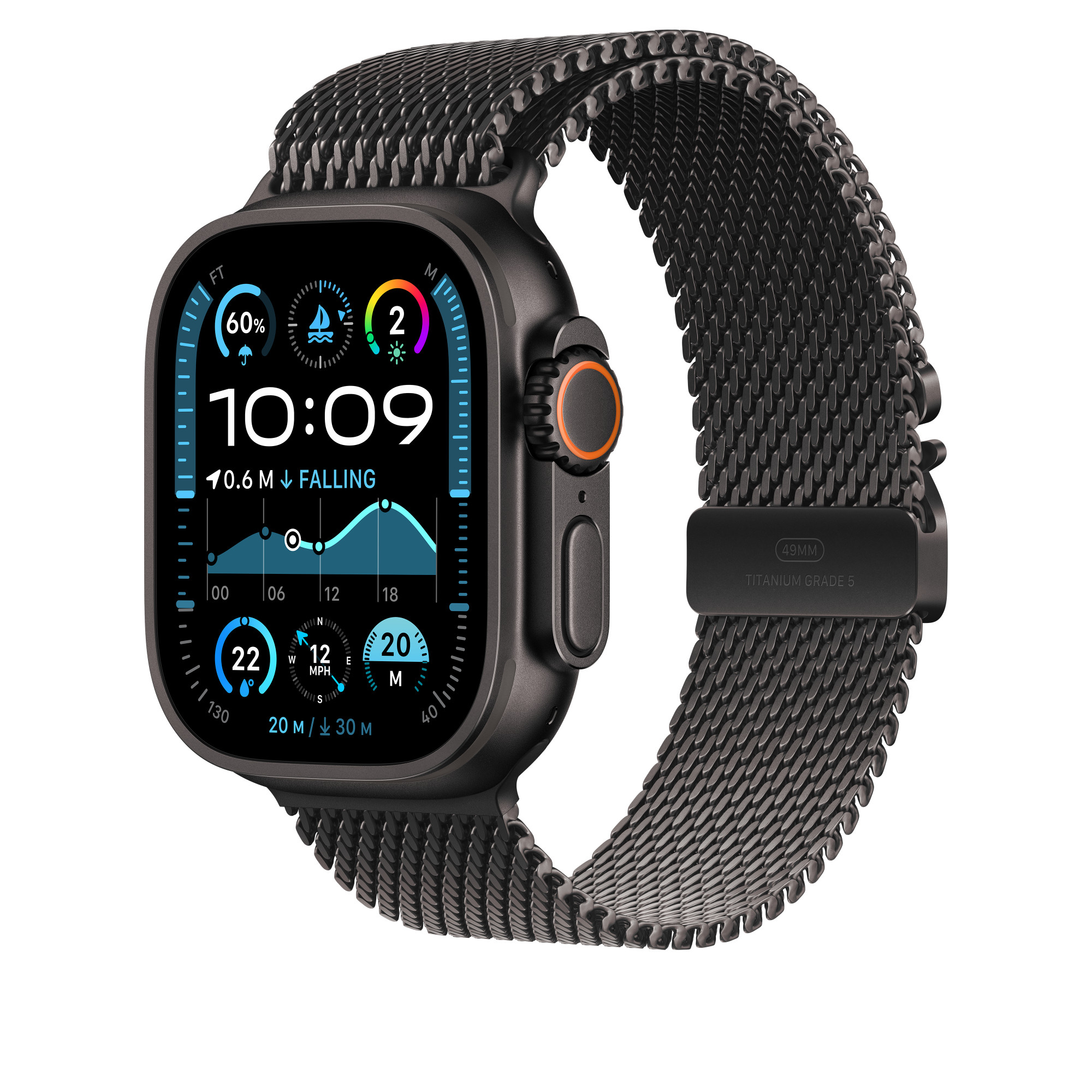 Apple Loop für Smartwatch - 49 mm - Größe S - Schwarz, Ansicht 3
