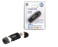 LogiLink Cardreader USB 2.0 Stick for SD/MMC - Kartenleser - 8-in-1 (MMC, SD, RS-MMC, MMCmobile, SDHC)