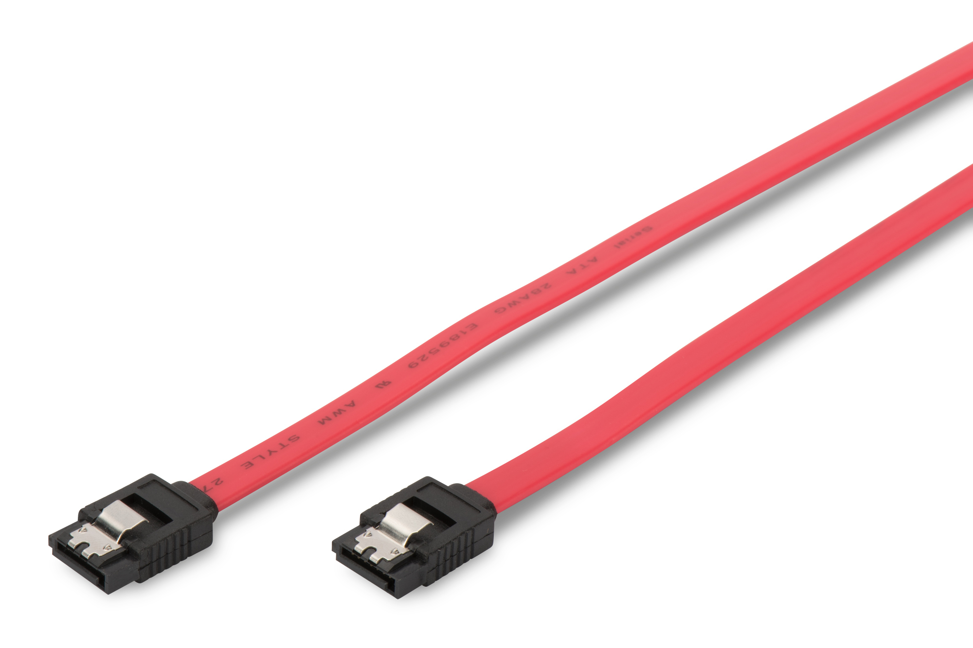 DIGITUS SATA Anschlusskabel, 0,3 m, SATA III, SATA 7-pin, SATA 7-pin, Weiblich/Weiblich, Rot