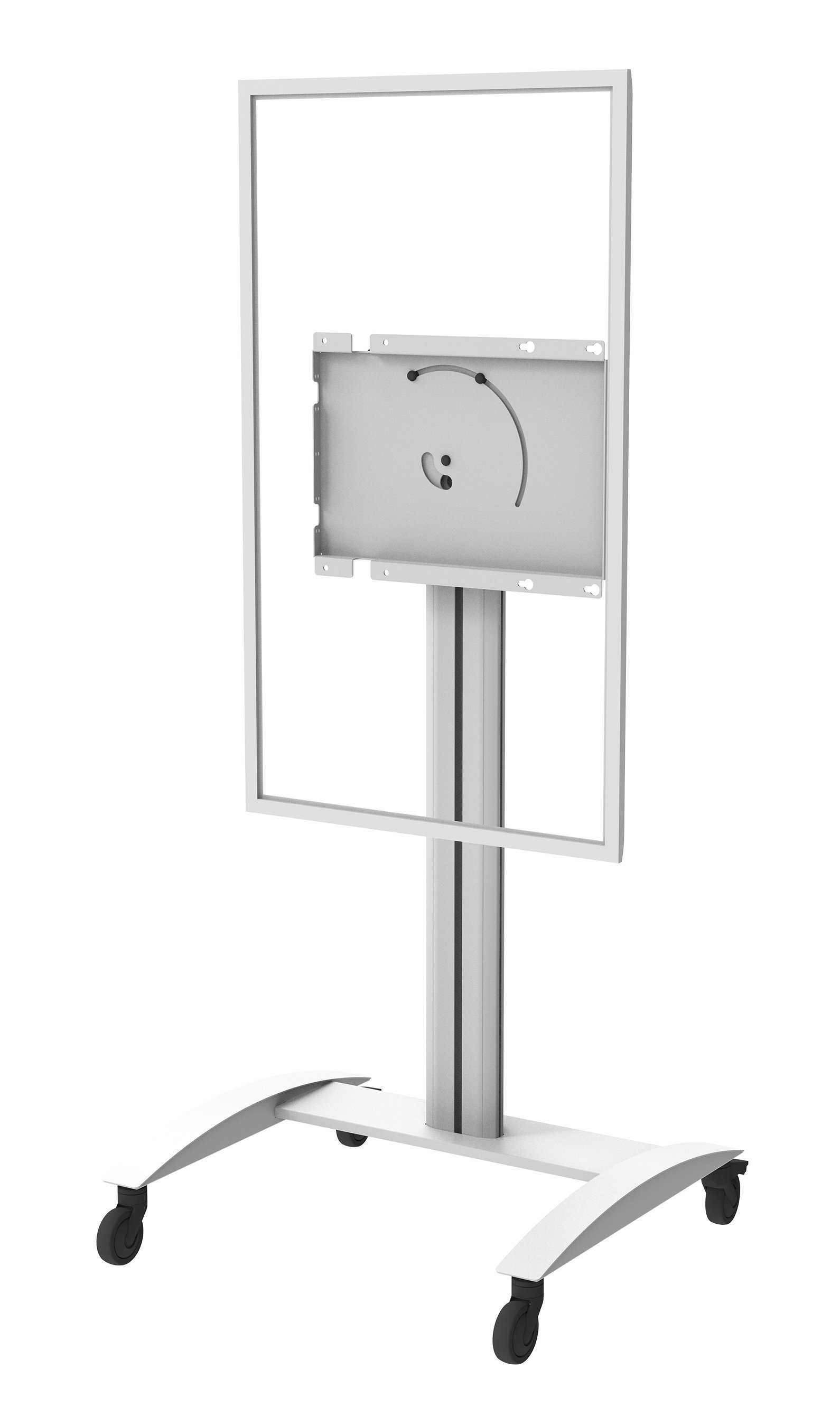 Peerless AV SR560-FLIP2 - Wagen - für interaktives Flachfeld- / LCD-Display - Aluminium - Weiß glänzend, Ansicht 4