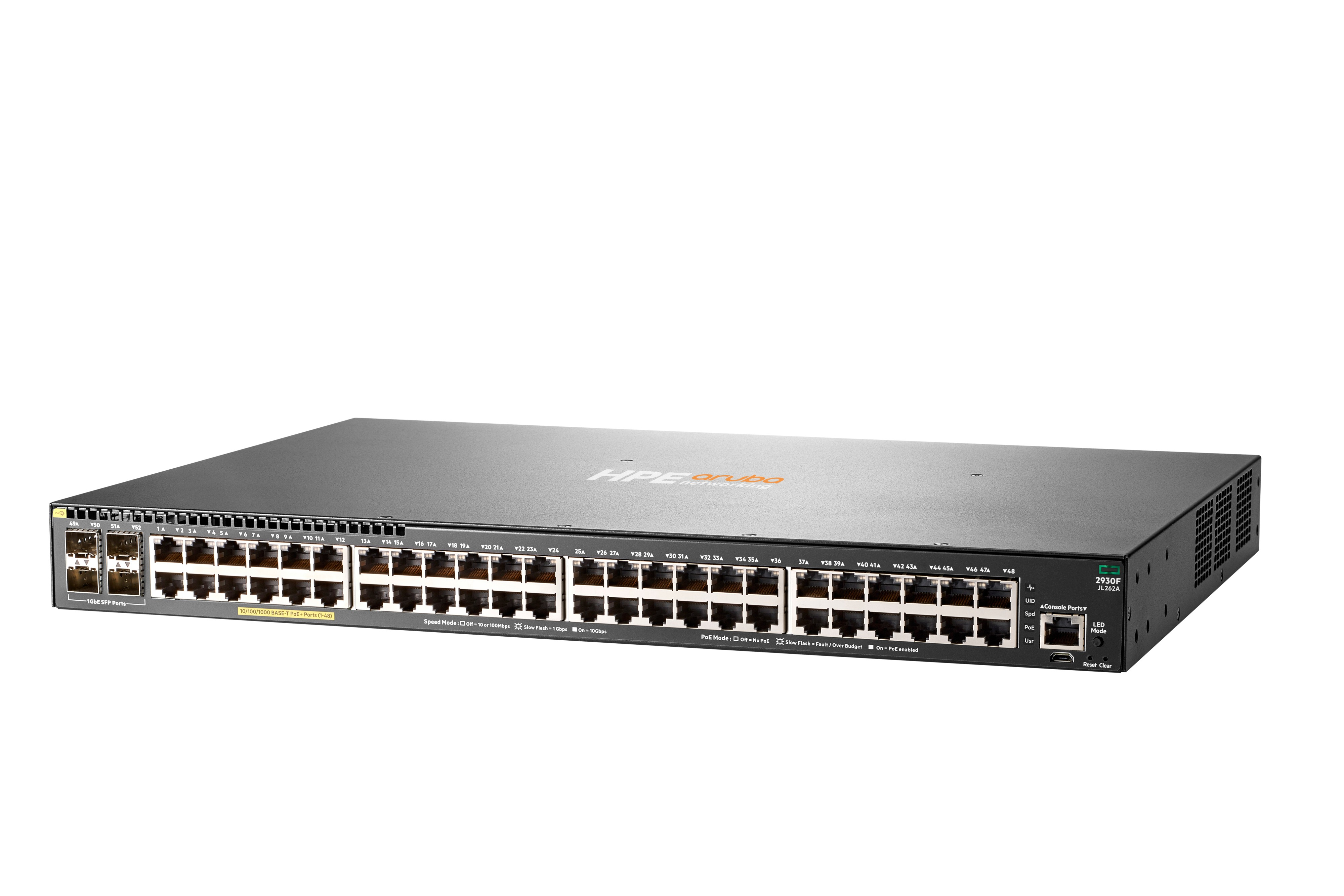 HPE 2930F 48G PoE+ 4SFP - Switch - Switch - Glasfaser (LWL), Ansicht 2
