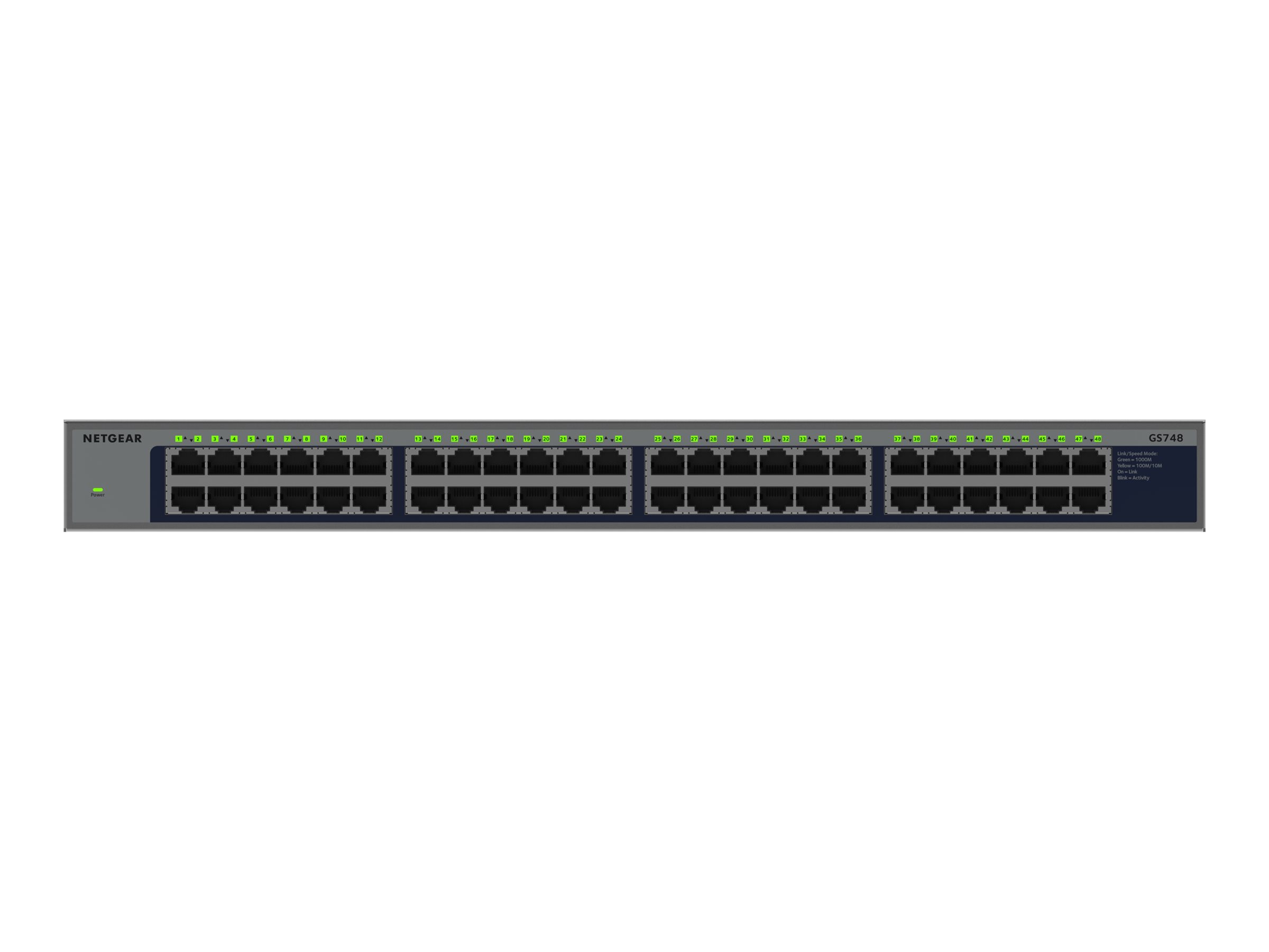 Netgear GS748 - Switch - unmanaged - 48 x 10/100/1000