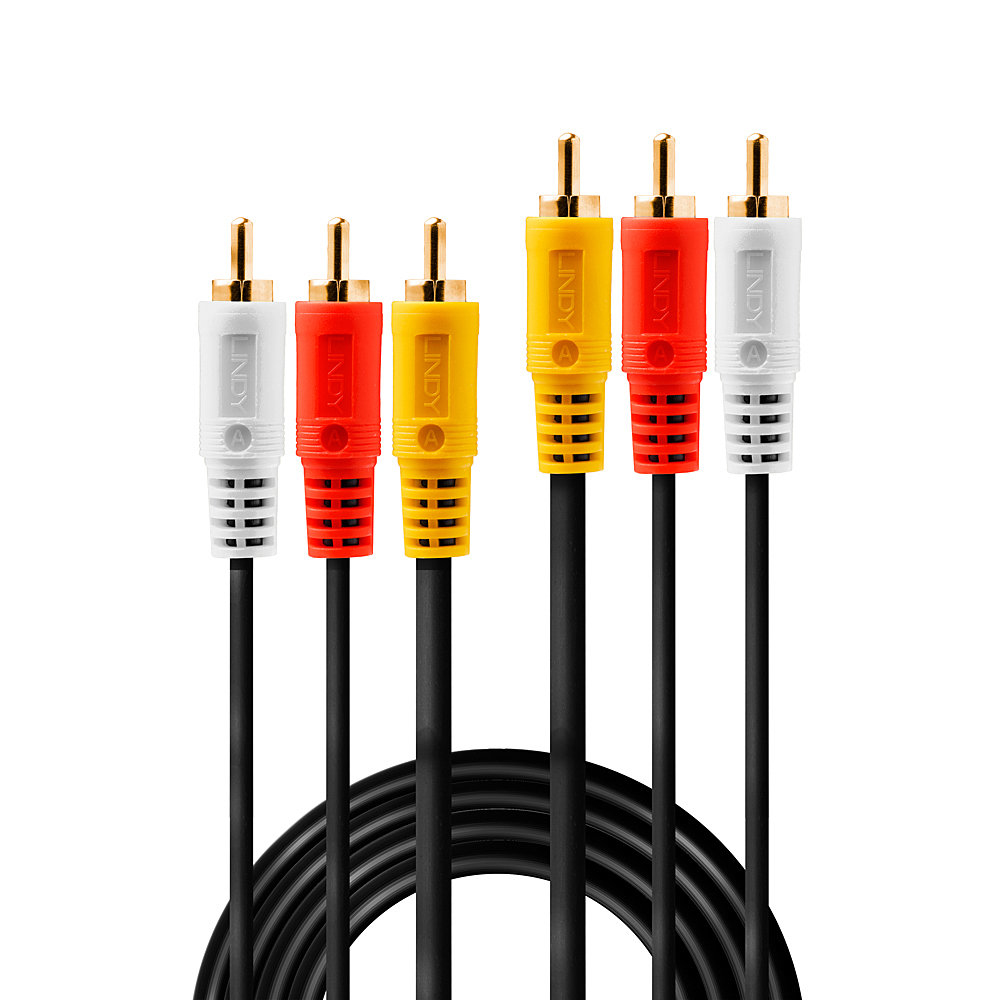 Lindy Premium - Video- / Audiokabel - Composite Video / Audio - RCA x 3 (M), Ansicht 4