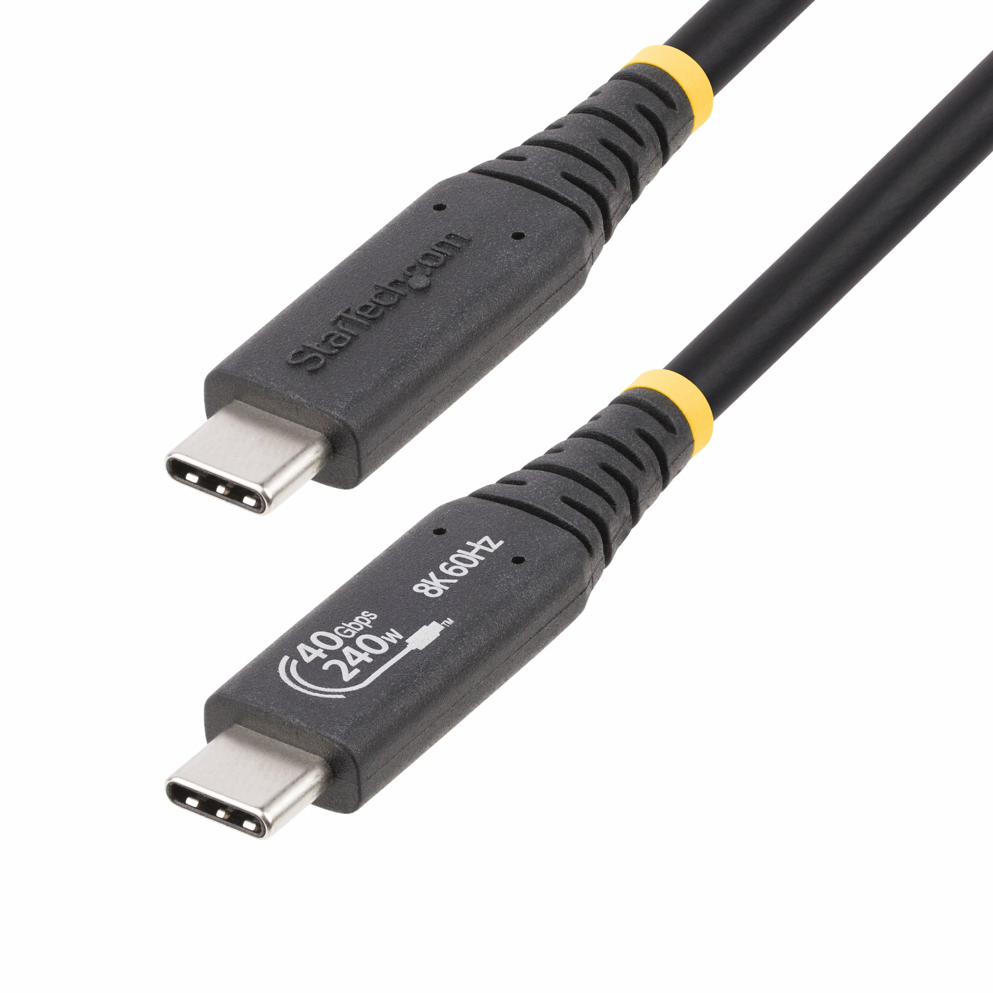 StarTech.com 50cm (1.6ft) USB4 Cable, USB-IF Certified USB-C Cord 40Gbps - USB-Kabel - 24 pin USB-C (M), Ansicht 2