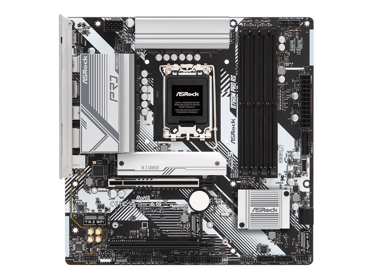 ASRock B760M PRO RS/D5 - Motherboard - micro ATX - LGA1700-Sockel - B760 Chipsatz - USB 3.2 Gen 1, USB-C 3.2 Gen 1 - 2.5