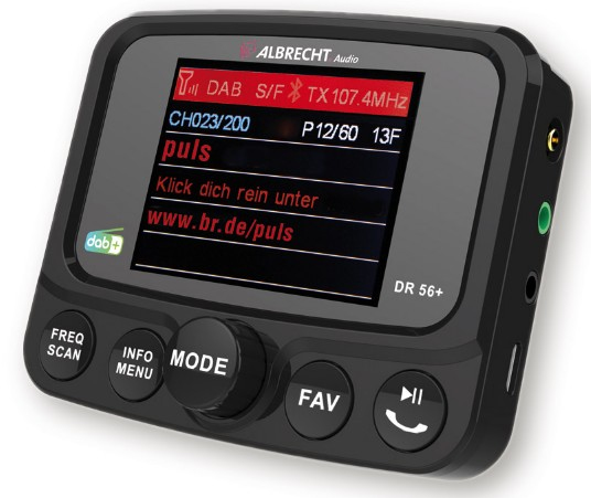 Albrecht DR 56+ - DAB+/Bluetooth-Freisprecheinrichtung/FM-Transmitter, Ansicht 2