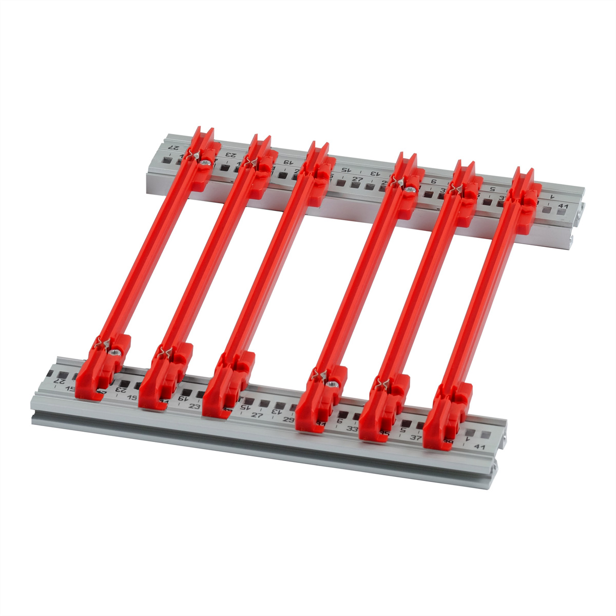 SCHROFF EuropacPRO - Führungsschiene - Rot - 16 cm (Packung mit 10), Ansicht 2