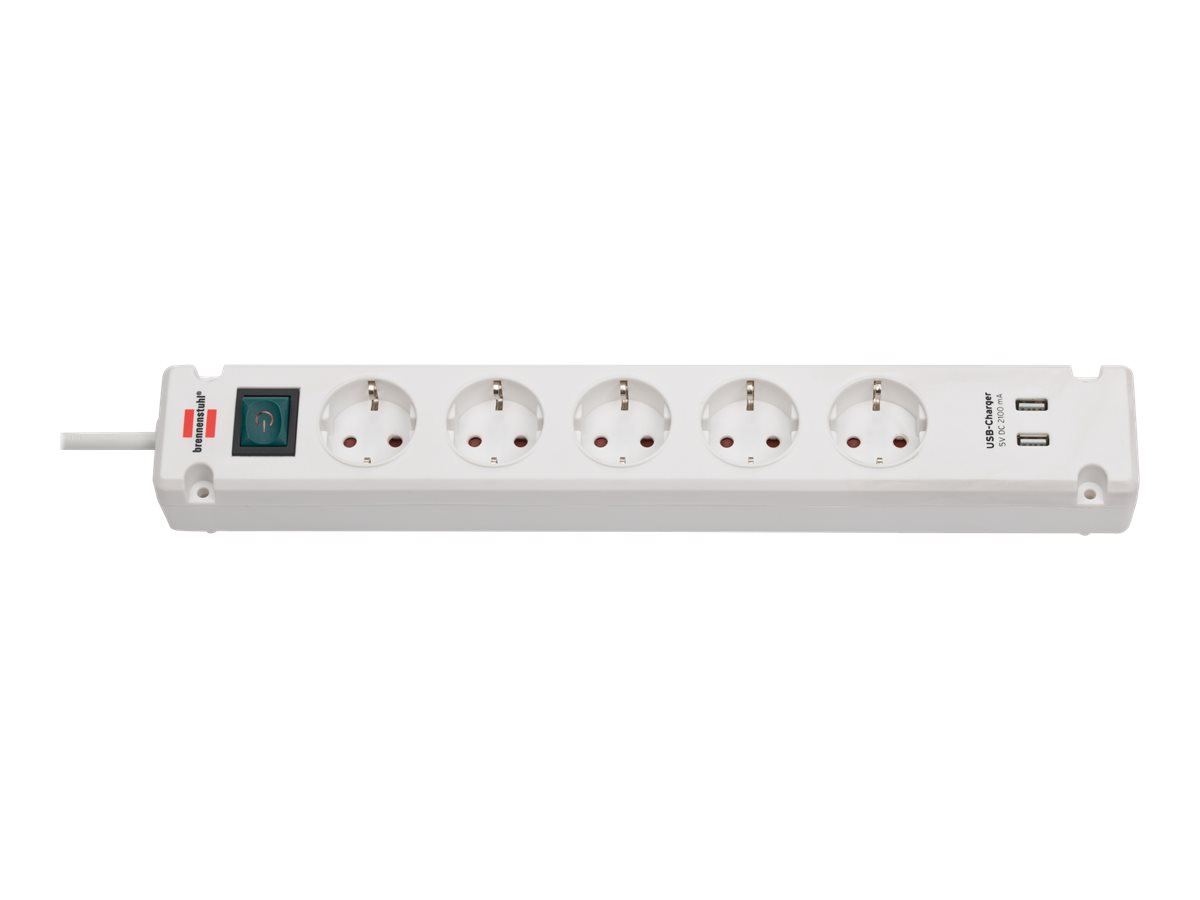 Brennenstuhl Bremounta - Steckdosenleiste - Ausgangsanschlüsse: 5 (2 x USB, 5 x Strom Typ F), Ansicht 2