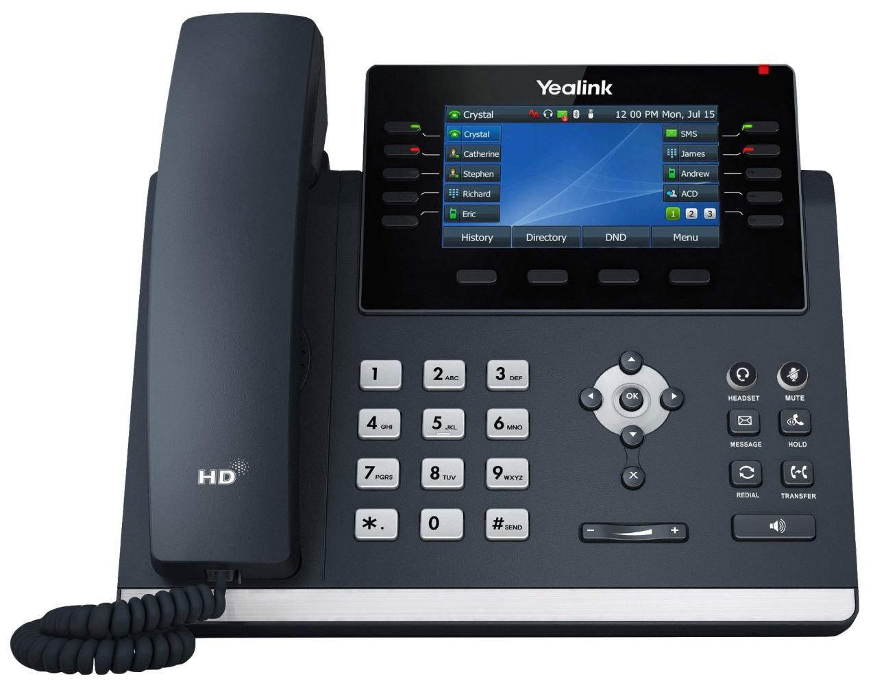 Yealink SIP-T46U - VoIP-Telefon mit Rufnummernanzeige, Ansicht 3
