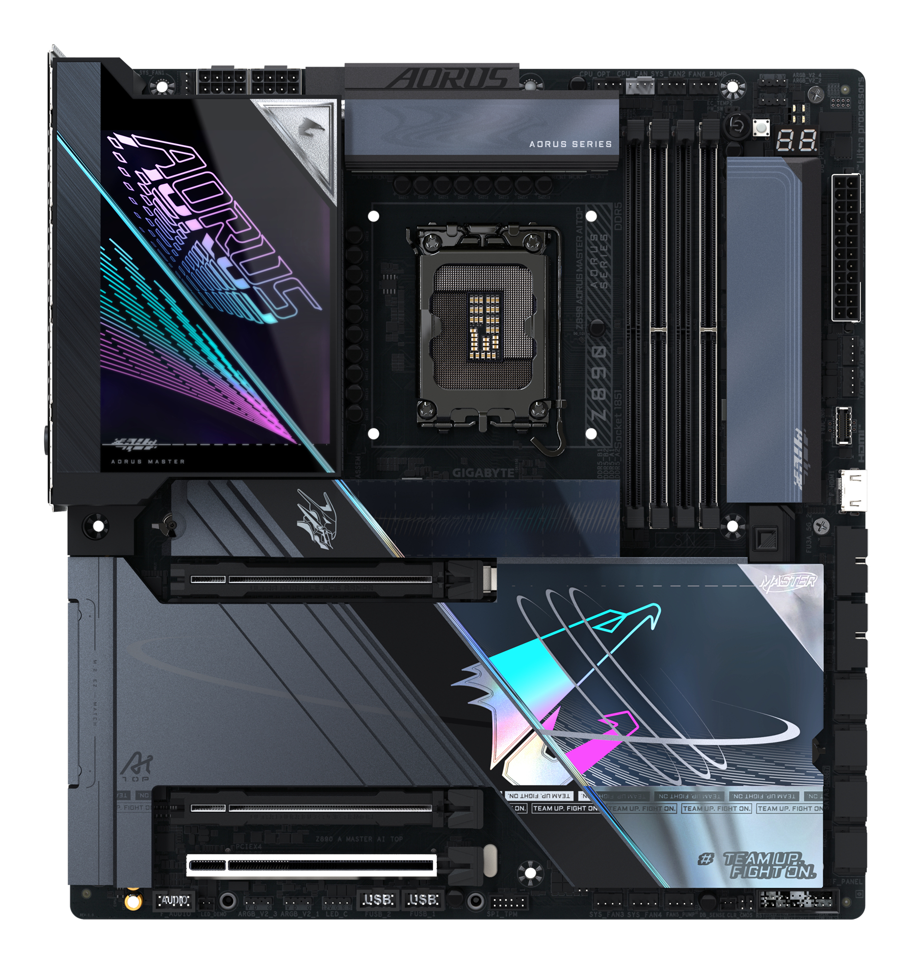 Gigabyte AORUS Z890 MASTER AI TOP - Motherboard - E-ATX - LGA1851-Sockel - Z890 Chipsatz - USB4, USB-C, USB 3.2 Gen 2, Ansicht 2