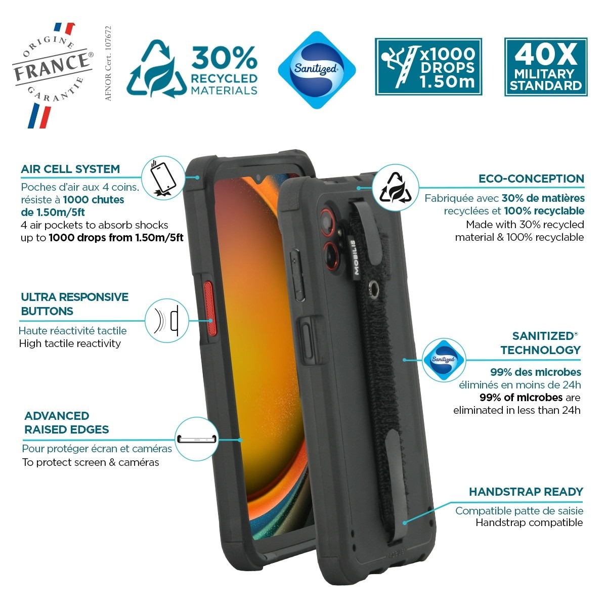 Mobilis PROTECH - Hintere Abdeckung für Mobiltelefon, Ansicht 2