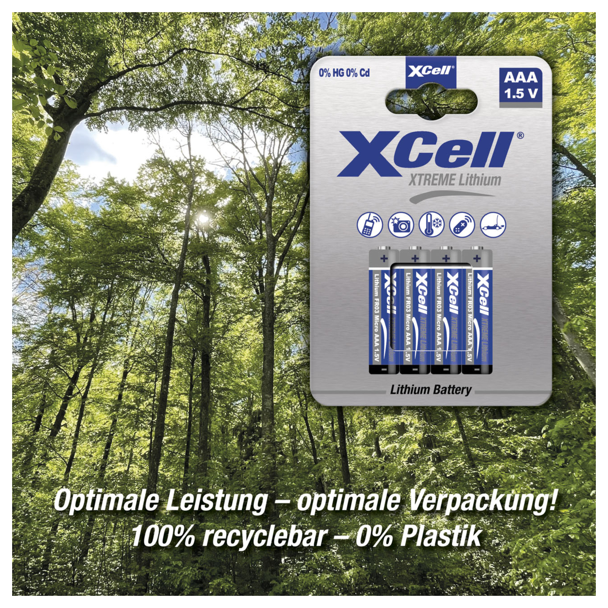 XCell Batterie Extreme Lithium FR03 Micro AAA 4St. - Batterie - Micro (AAA), Ansicht 2