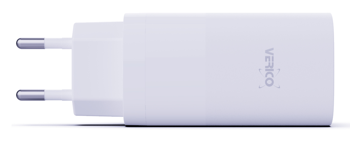Verico Ladegerät Mojo GaN 65W PD 3-Port USB-A & USB-C WH retail, Ansicht 4
