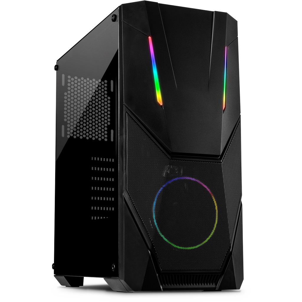 Inter-Tech Gaming-Gehäuse IT-3303 Hornet.1X120mm ARGB-Luefter retail - ATX - USB 2.0