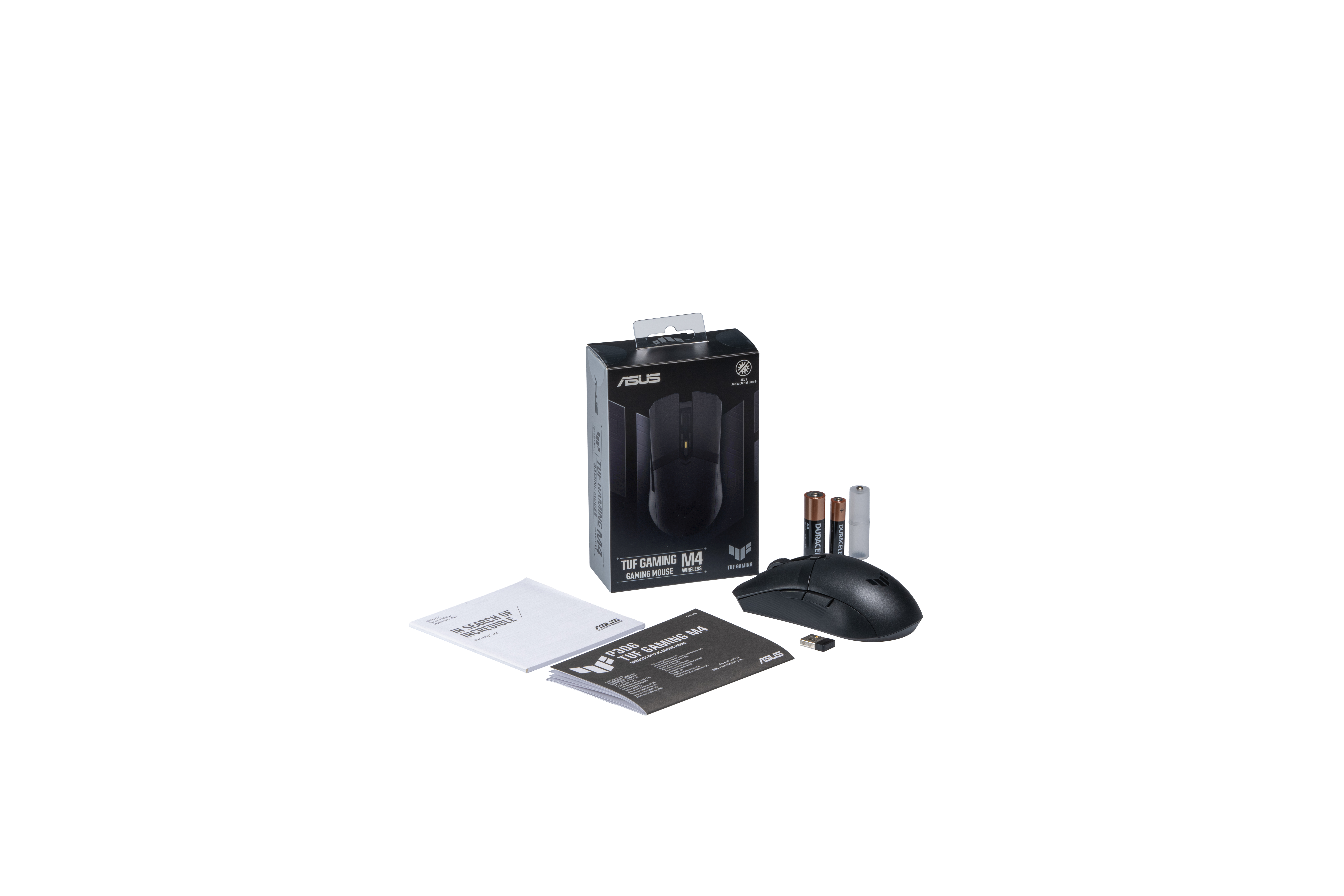 ASUS TUF Gaming M4 - Maus - rechts- und linkshändig - 6 Tasten - kabellos - 2.4 GHz, Bluetooth 5.1, Ansicht 2