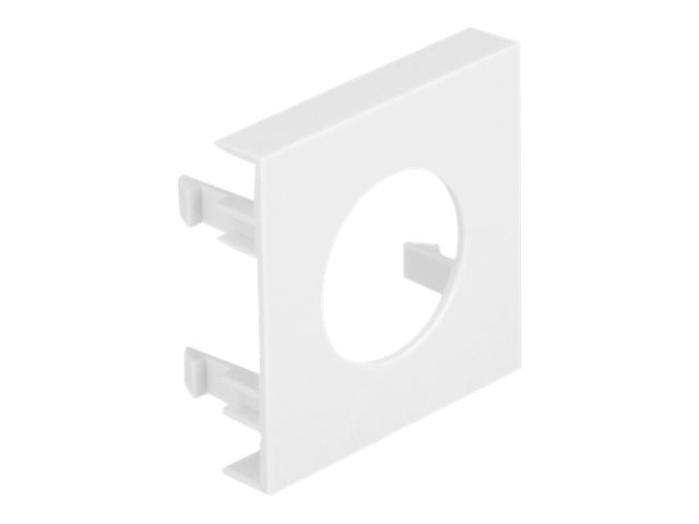 Delock Module Plate - Easy 45 - Steckdosenhalter - 45 x 45 mm runder Ausschnitt 24 mm - 1 Modul - weiß (Packung mit 5)