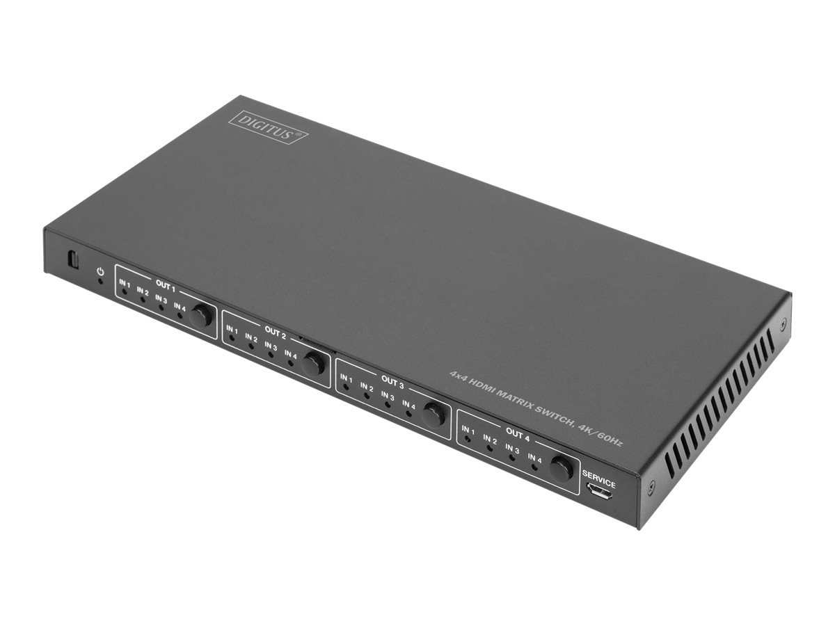 DIGITUS VideoAudio-Schalter - 4 x 4 - managed