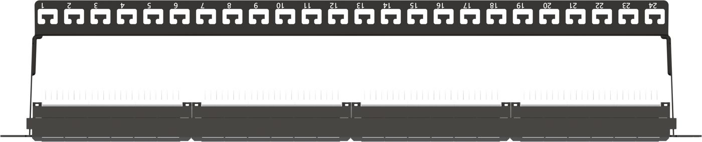 MicroConnect Patch Panel - CAT 6 - UTP - Schwarz - 48.3 cm (19), Ansicht 3