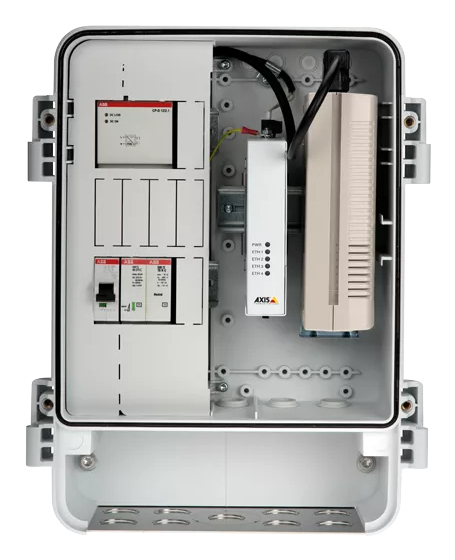 Axis T98A18-VE Media Converter Cabinet A - Medienkonverter - GigE - 10Base-T, 100Base-TX, 1000Base-X, 100Base-X, Ansicht 3
