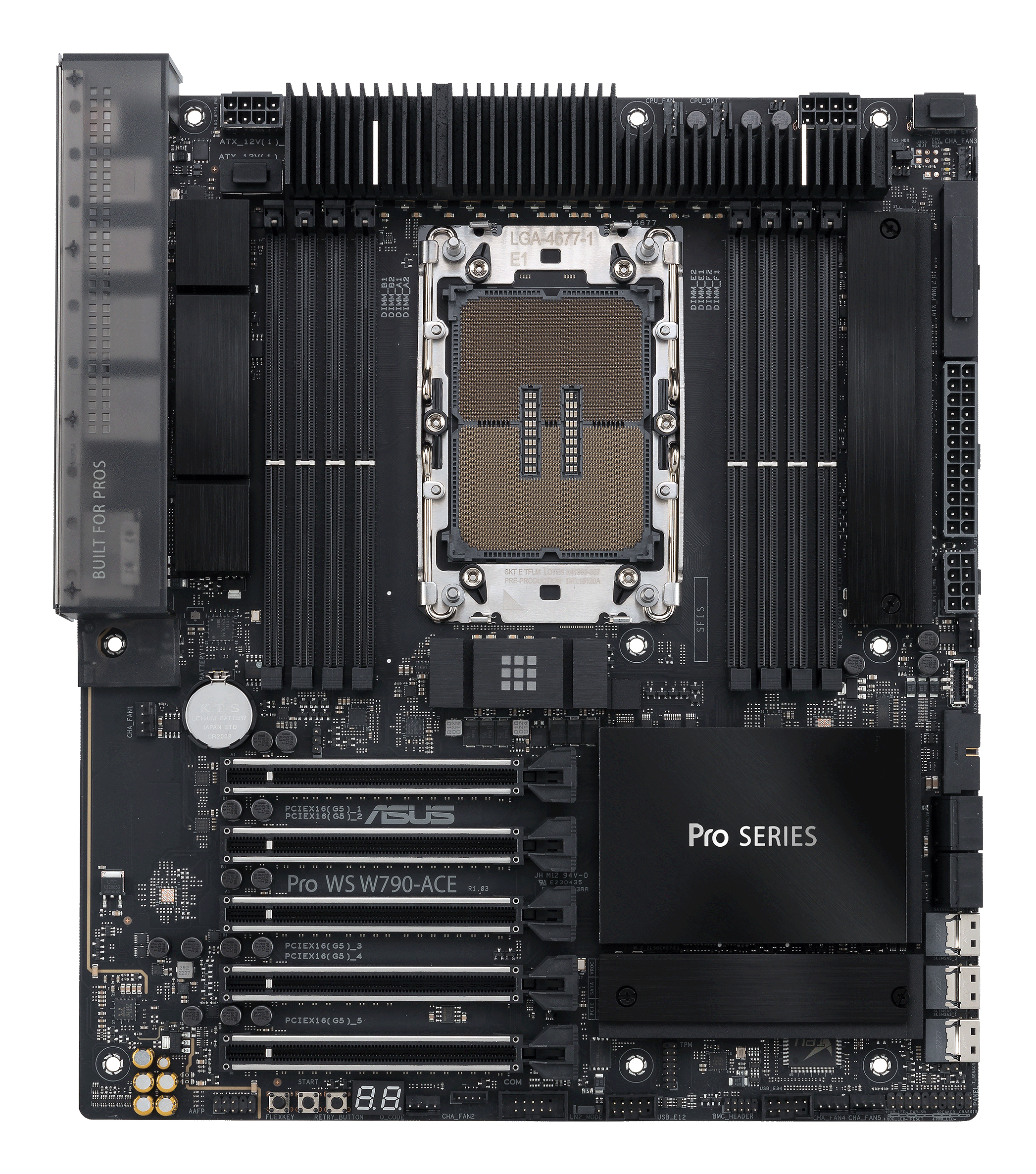 ASUS PRO WS W790-ACE - Motherboard - SSI CEB - LGA4677 Socket-E - W790 Chipsatz - E-ATX, Ansicht 4