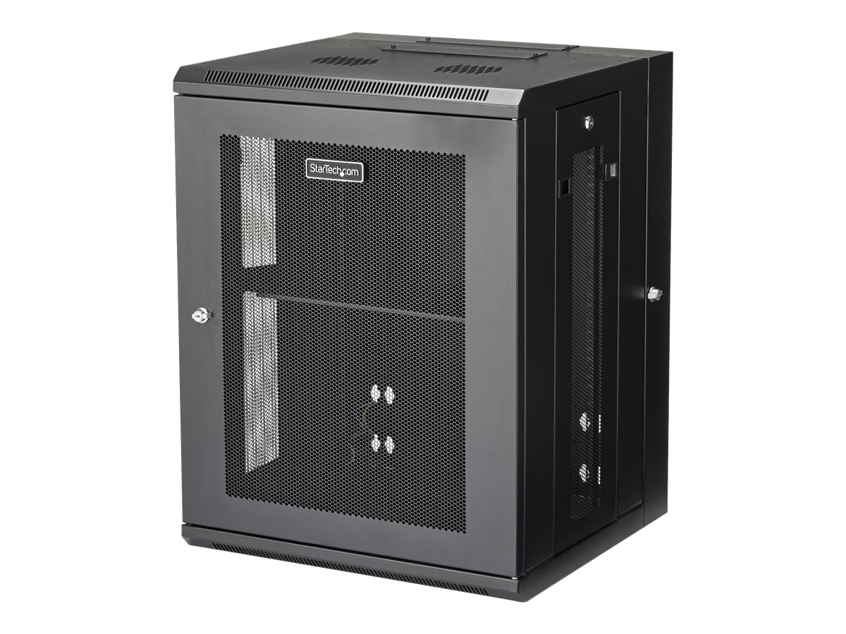 StarTech.com 15HE Wandmontage Server Rack - bis zu 51cm tief - Gehäuse mit Scharnier - Netzwerkschrank, Ansicht 3