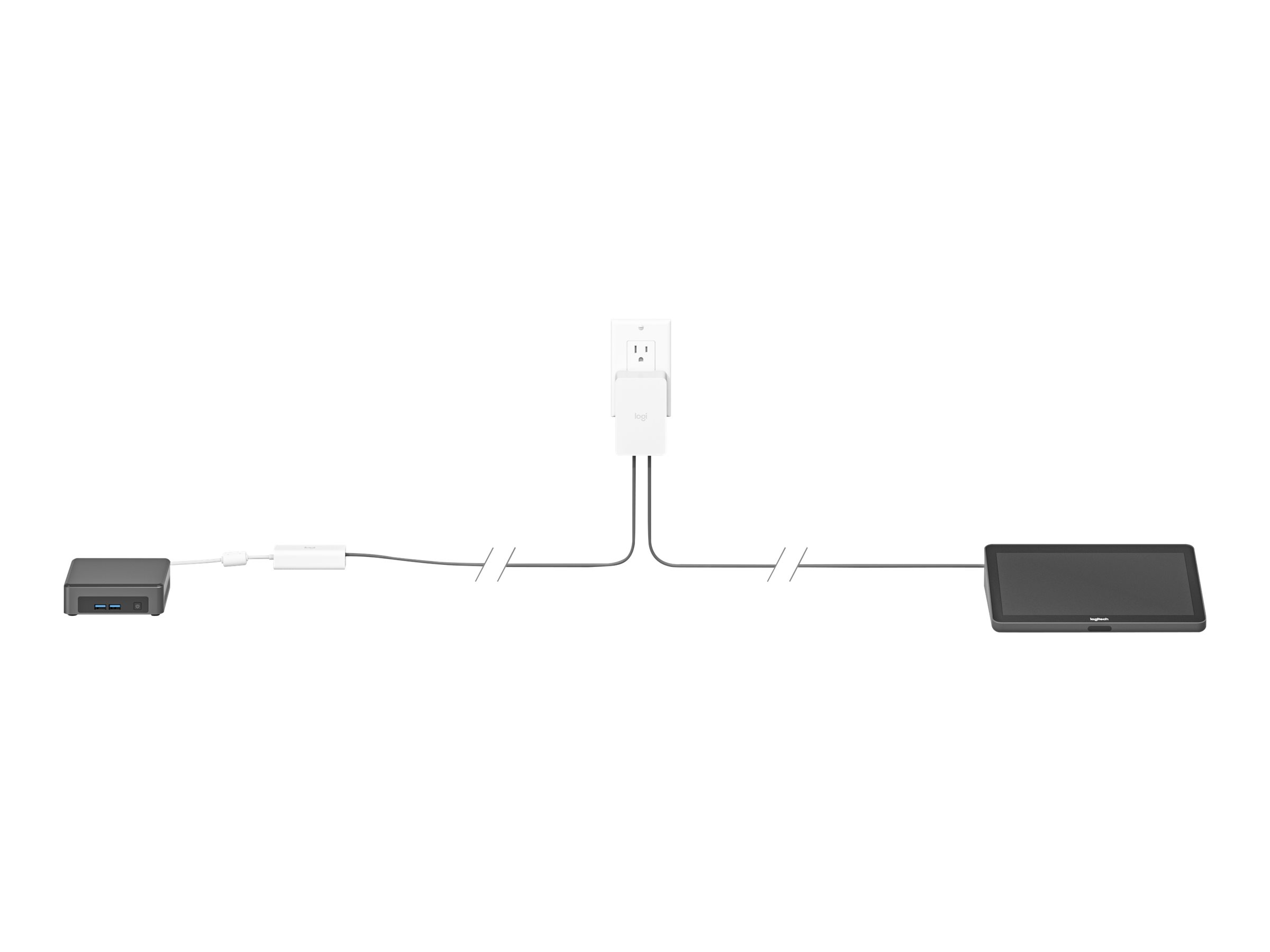 Logitech Small Room with Tap + MeetUp + Intel NUC for Microsoft Teams Rooms - Kit für Videokonferenzen (Logitech Tap Logitech PC Mount)