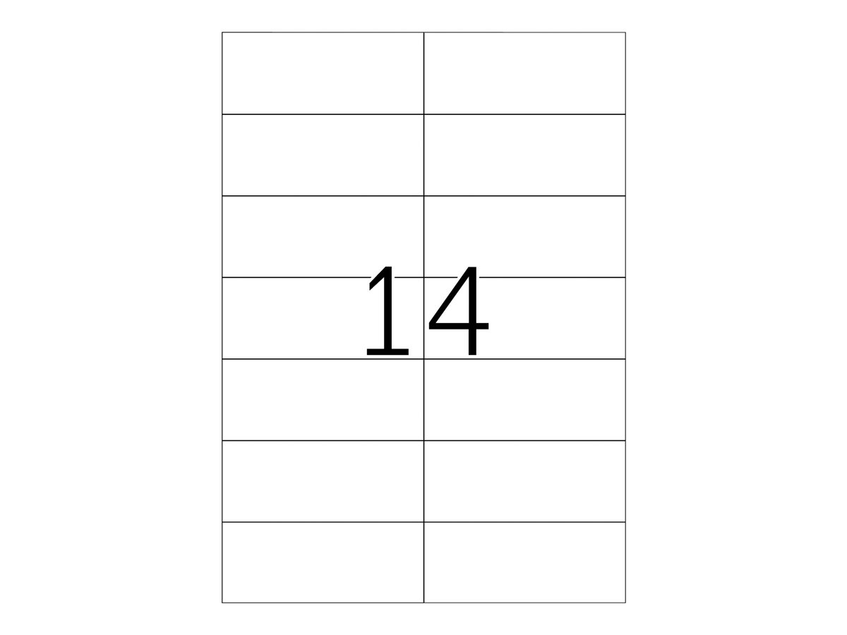 HERMA Premium - Papier - matt - permanent selbstklebend - weiß - 105 x 42.3 mm 1400 Etikett(en) (100 Bogen x 14)