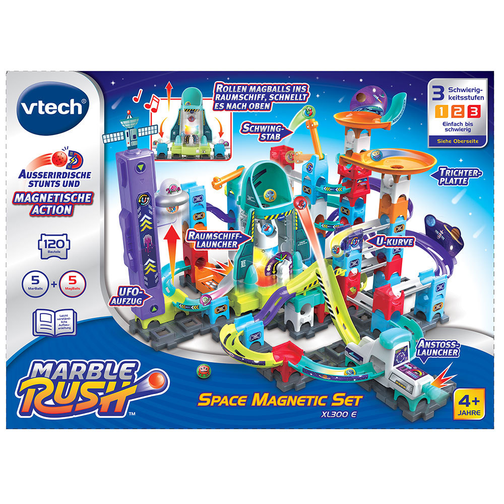 VTech Marble Rush Space Magnetic Set XL300 E - 4 Jahr(e) - AA - Mehrfarbig, Ansicht 4