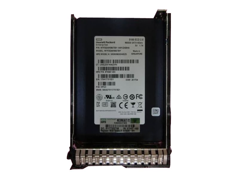 HPE 960Gb SATA 6G Read Intensive SFF SSD (875656-001)