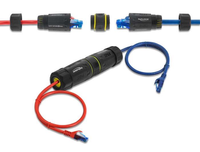 Delock Kabelverbinder RJ45 Buchse zu mit M23 Gewinde - Netzwerk, Ansicht 2