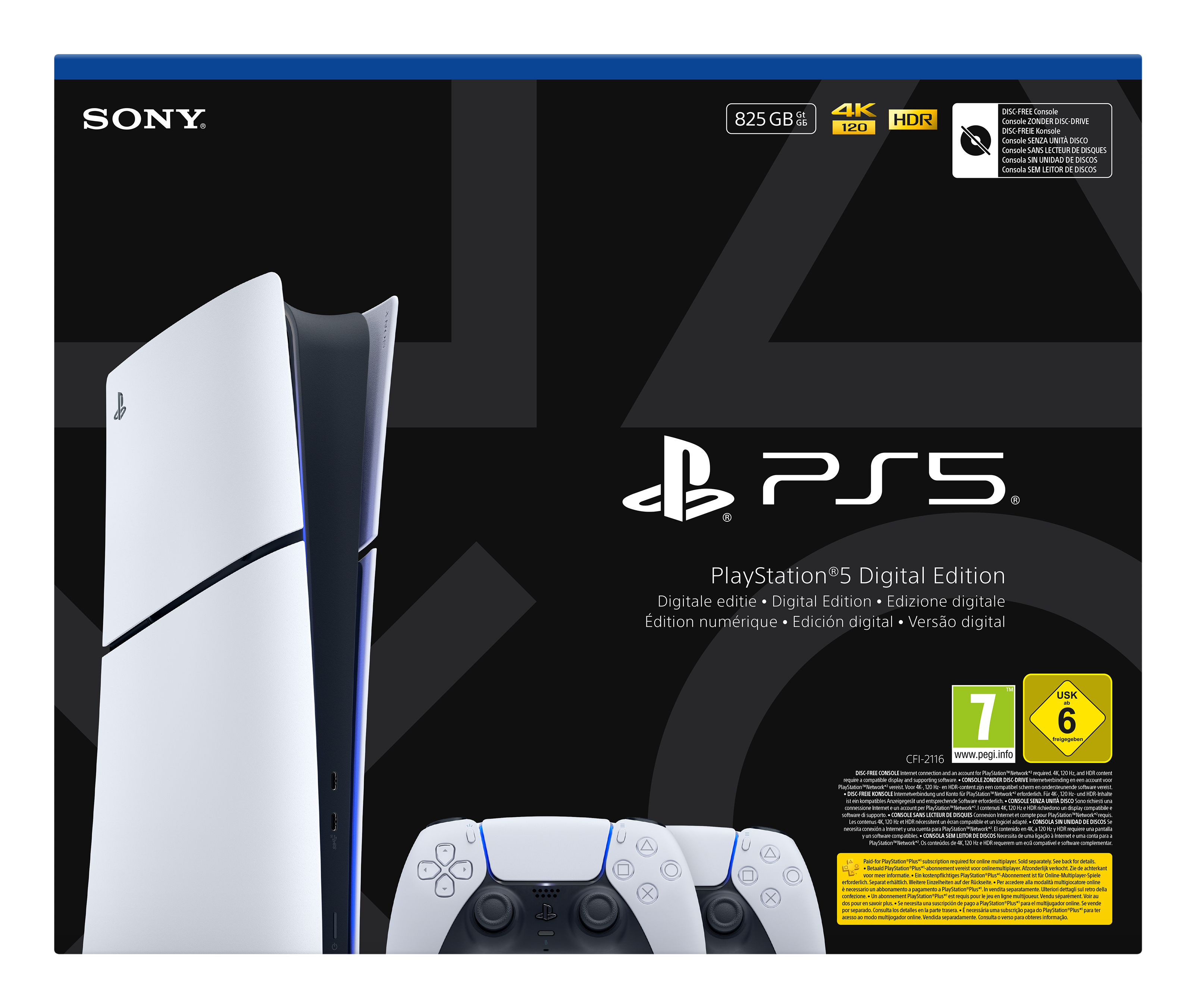 Sony Playstation 5 Slim Digital+ 2 Controller - Ethernet, Ansicht 4