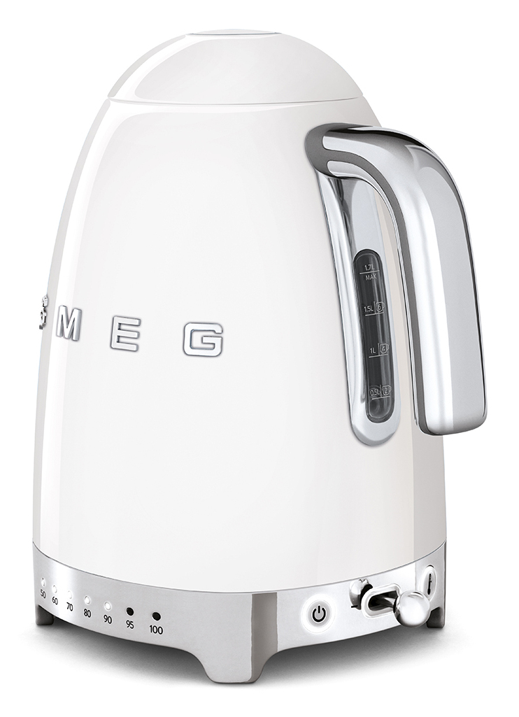 SMEG KLF04WHEU - 1,7 l - 2400 W - Weiß - Kunststoff - Edelstahl - Regelbare Temperatur - Wasserstandsanzeige, Ansicht 4