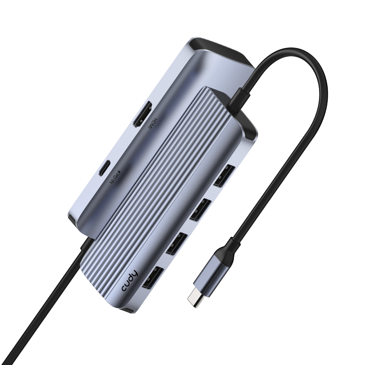 CUDY 6-IN-1 USB-C Hub 4K HDMI, UH500 - Hub - Router, Ansicht 2