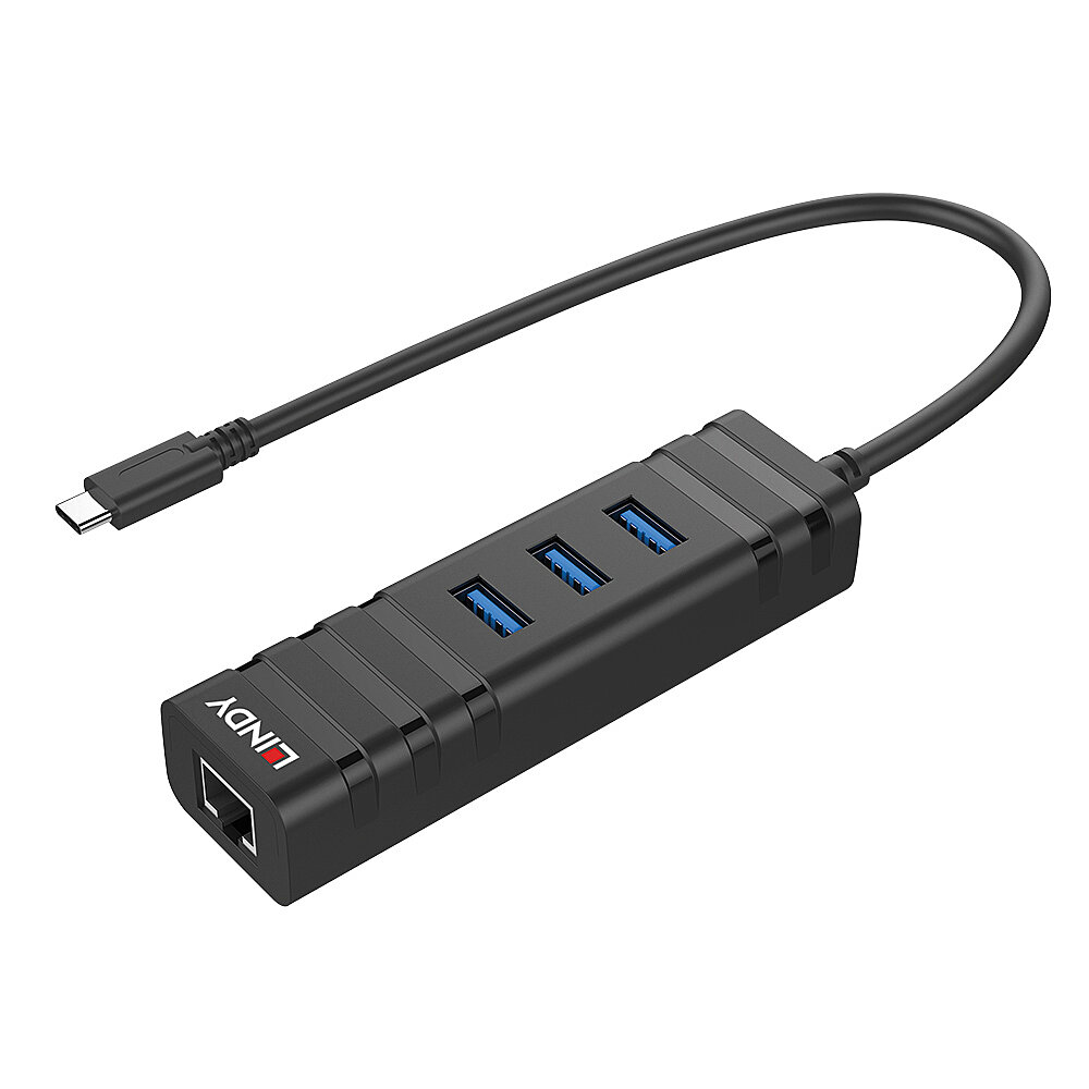 Lindy USB 3.1 Hub & Gigabit Ethernet Adapter, Ansicht 3