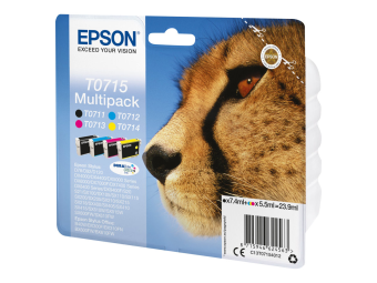 Epson T0715 Multipack - 4er-Pack - 23.9 ml - Schwarz Gelb Cyan Magenta