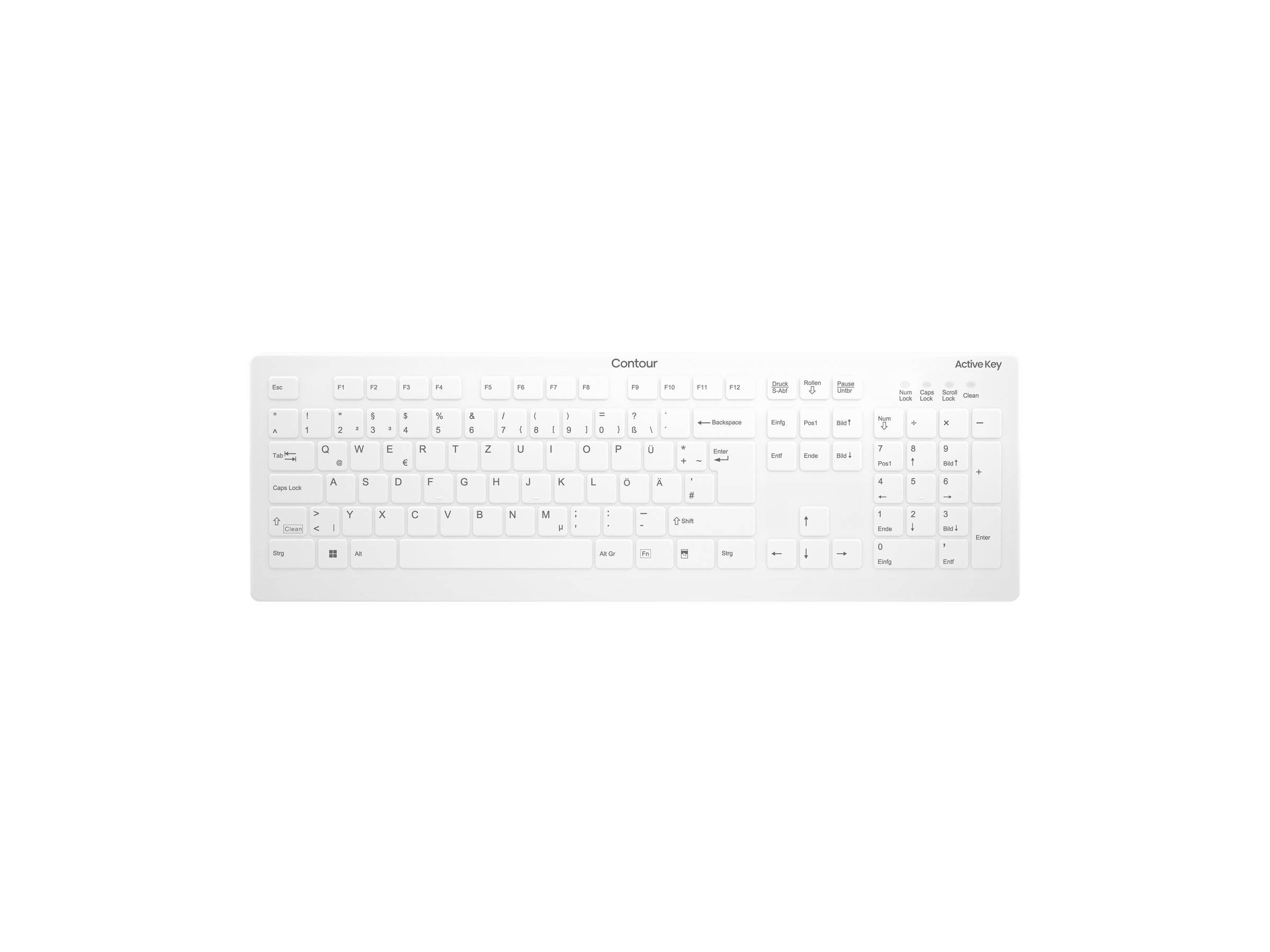 Cherry ACTIVE KEY MTA AK-C8112 Wireless weiß - TL: Deutsch, QWERTZ, Ansicht 3